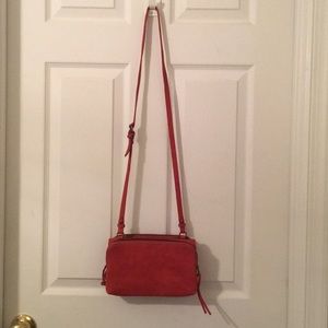 Madewell leather crossbody bag in clay red